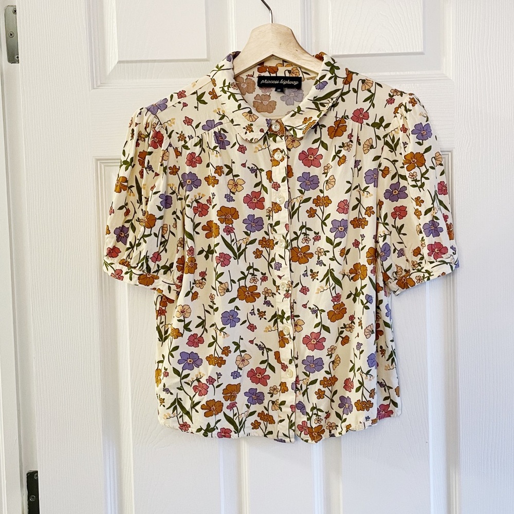 Princess Highway Floral Button Up Top